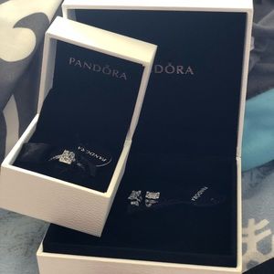 Pandora rings and earrings